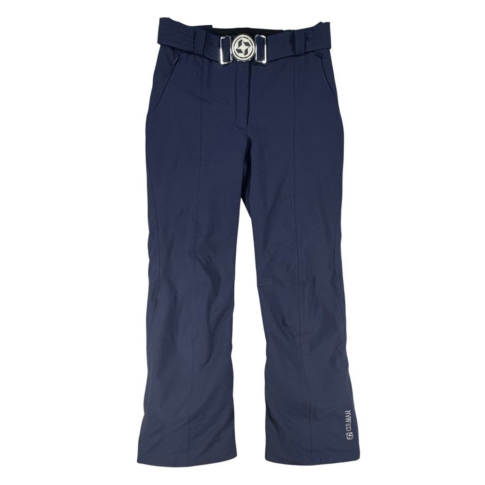 Colmar Mens Ski Pants Navy Blue‎ Logo Belted EU 44 Colmarwarm Thermoactive Snow